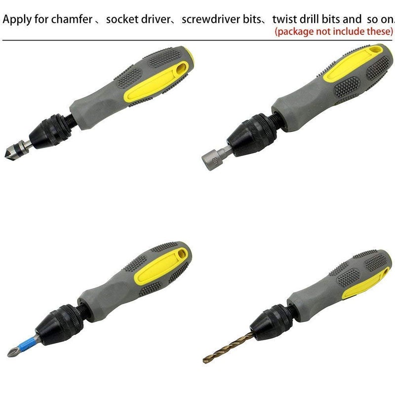 AUTOTOOLHOME Adjustable Pin Vise Hand Drill Chuck Capacity 0-5/16" Model Hobby Tool fit Drill Bit Screwdriver Bits - Image 4